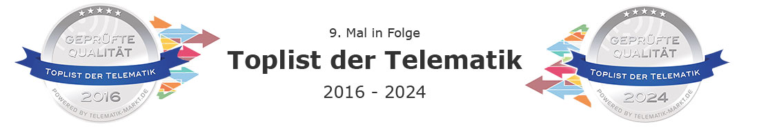 Siegel der Toplist der Telematikanbieter 2016 - 2021